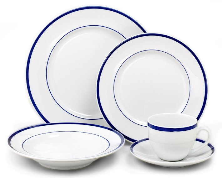 Brasserie Blue Banded Dinnerware