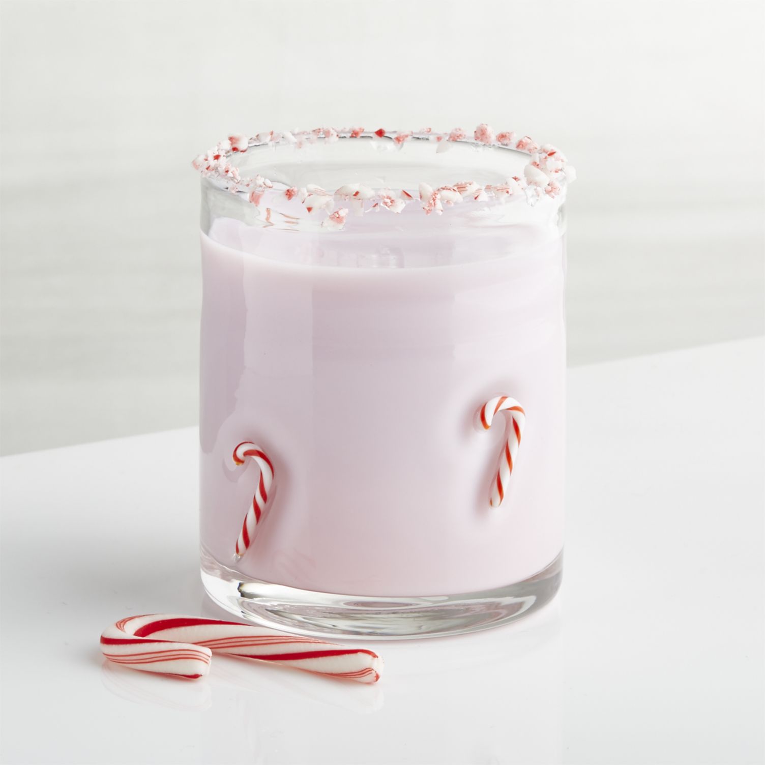 Candy Cane Old Fashioned Glass