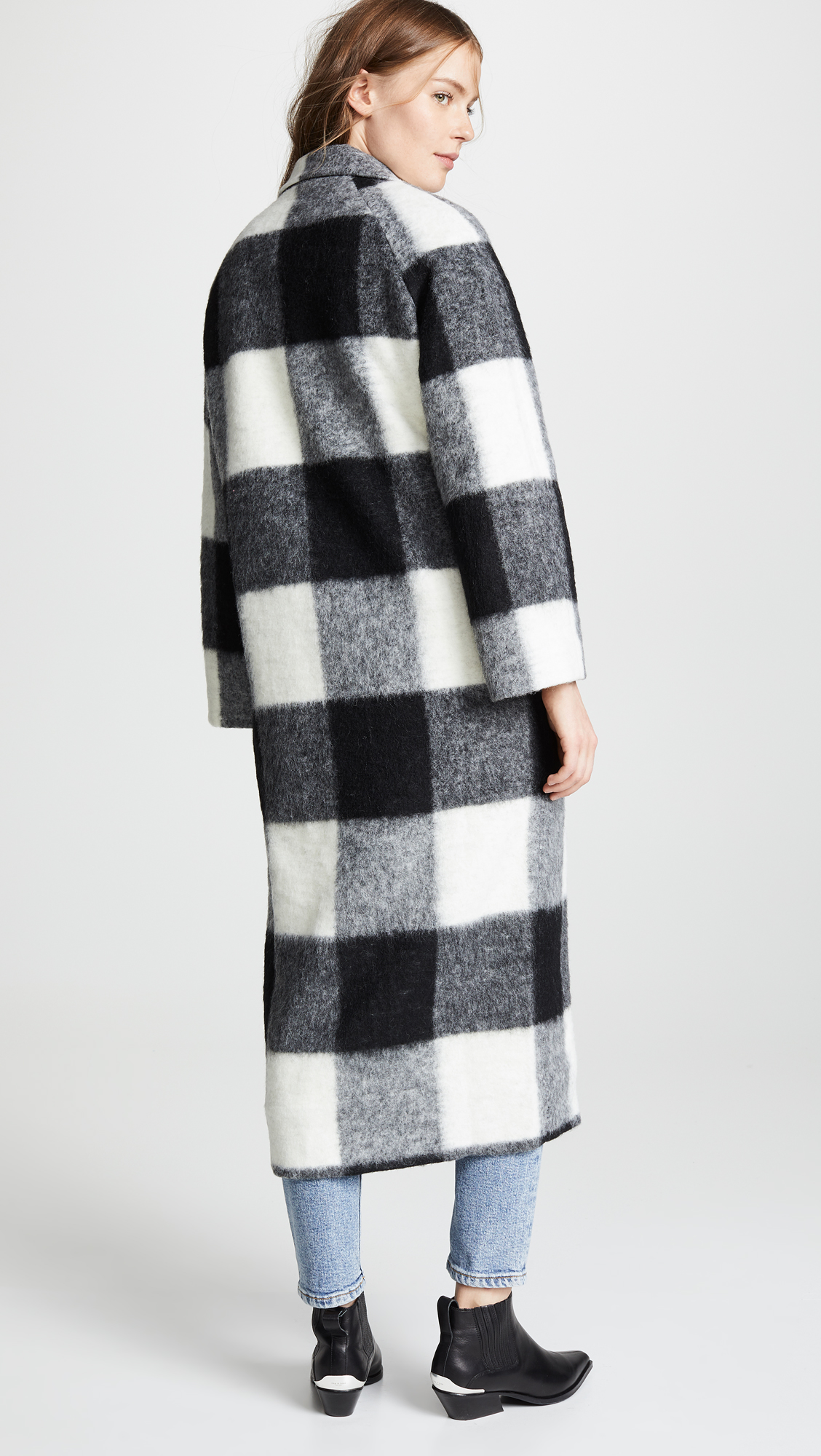 Check Pattern Wool Coat