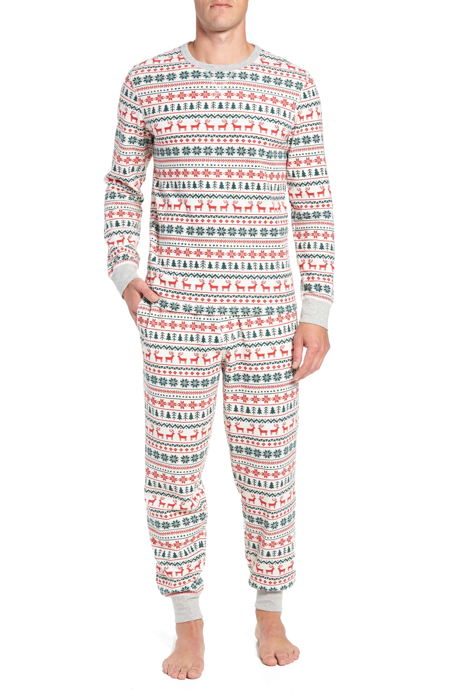 Festive Patterned Pajama Set