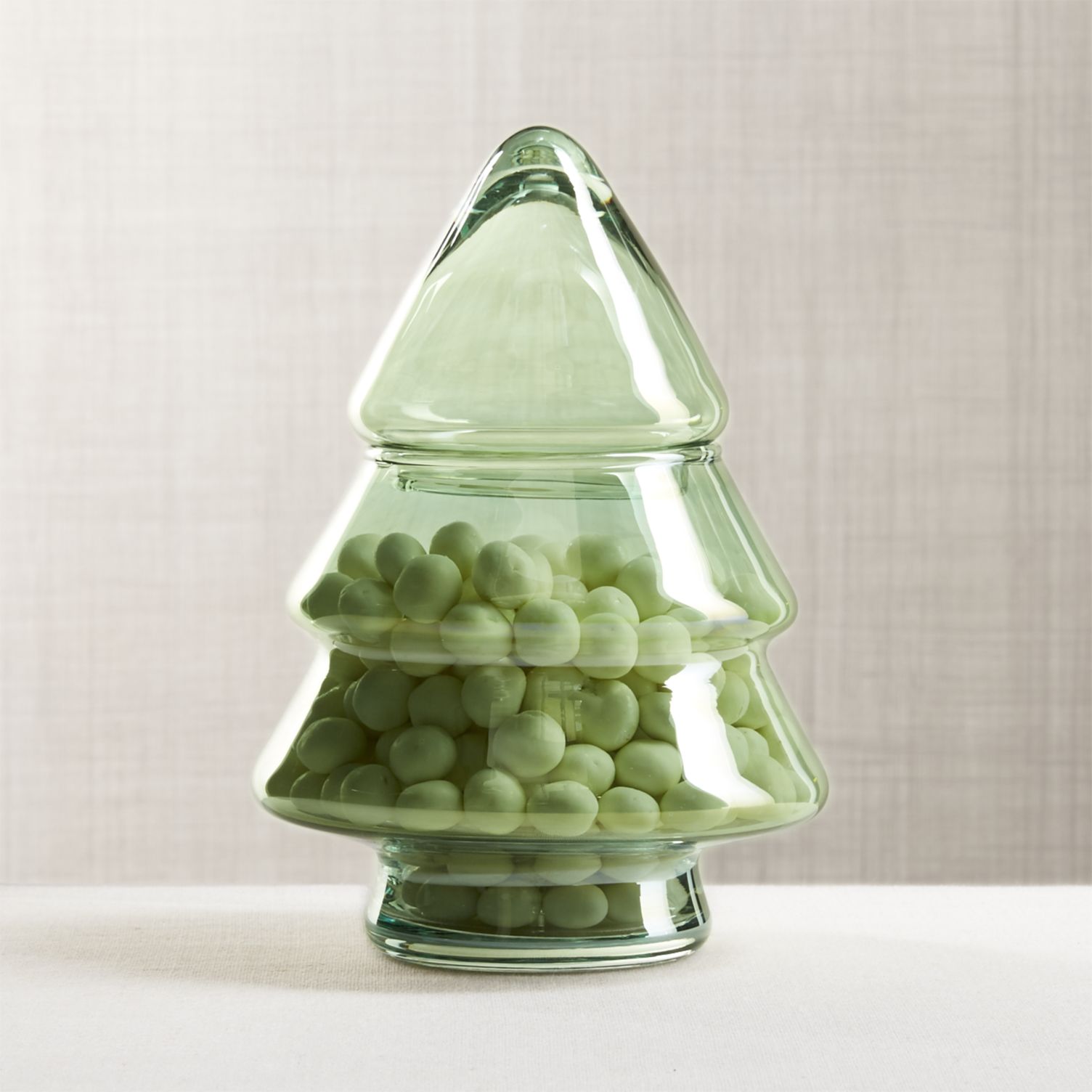 Green Luster Tree Candy Jar
