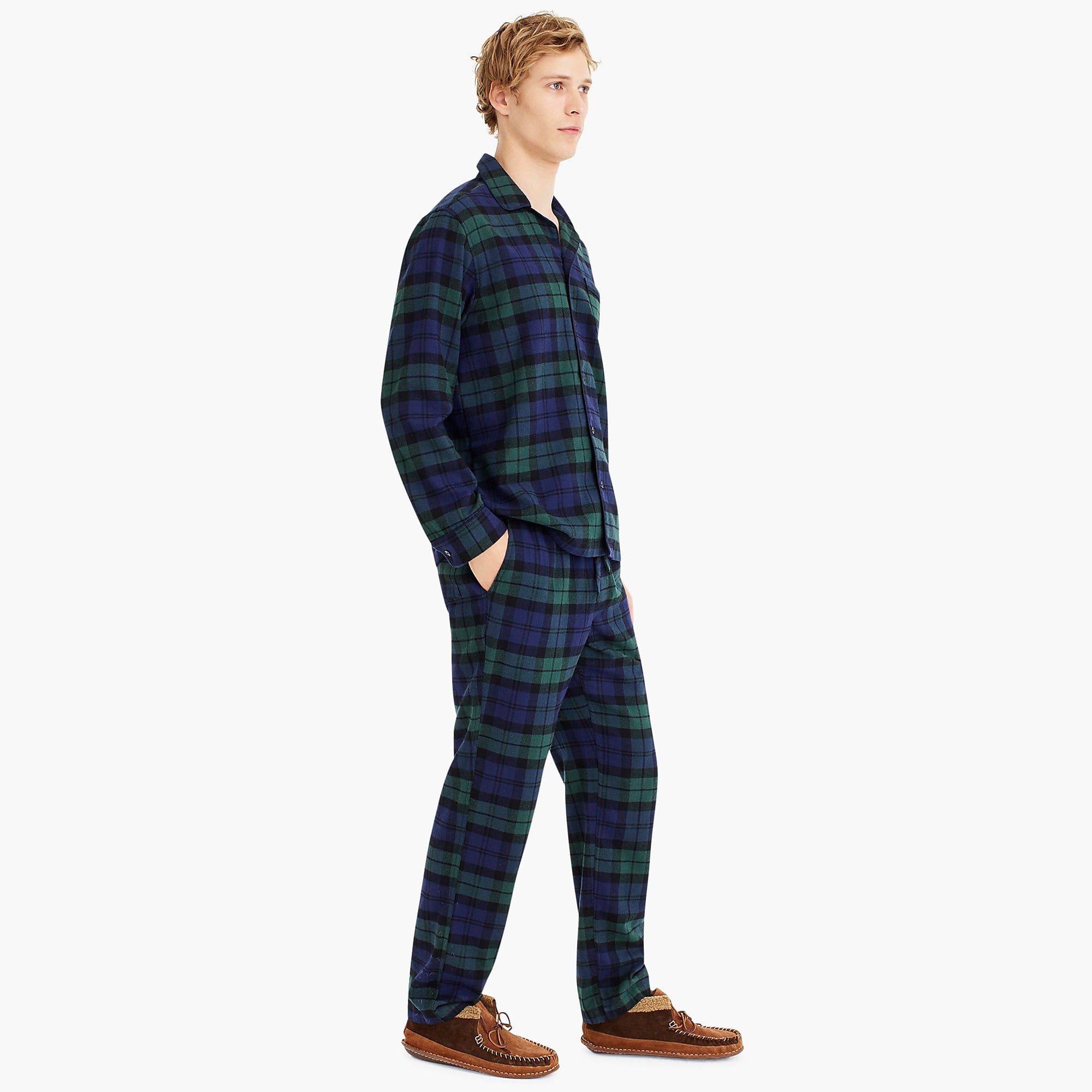 Flannel Button Up Pajama Set