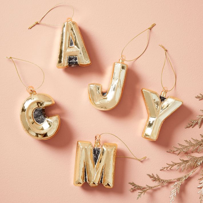 Glass Letter Ornaments