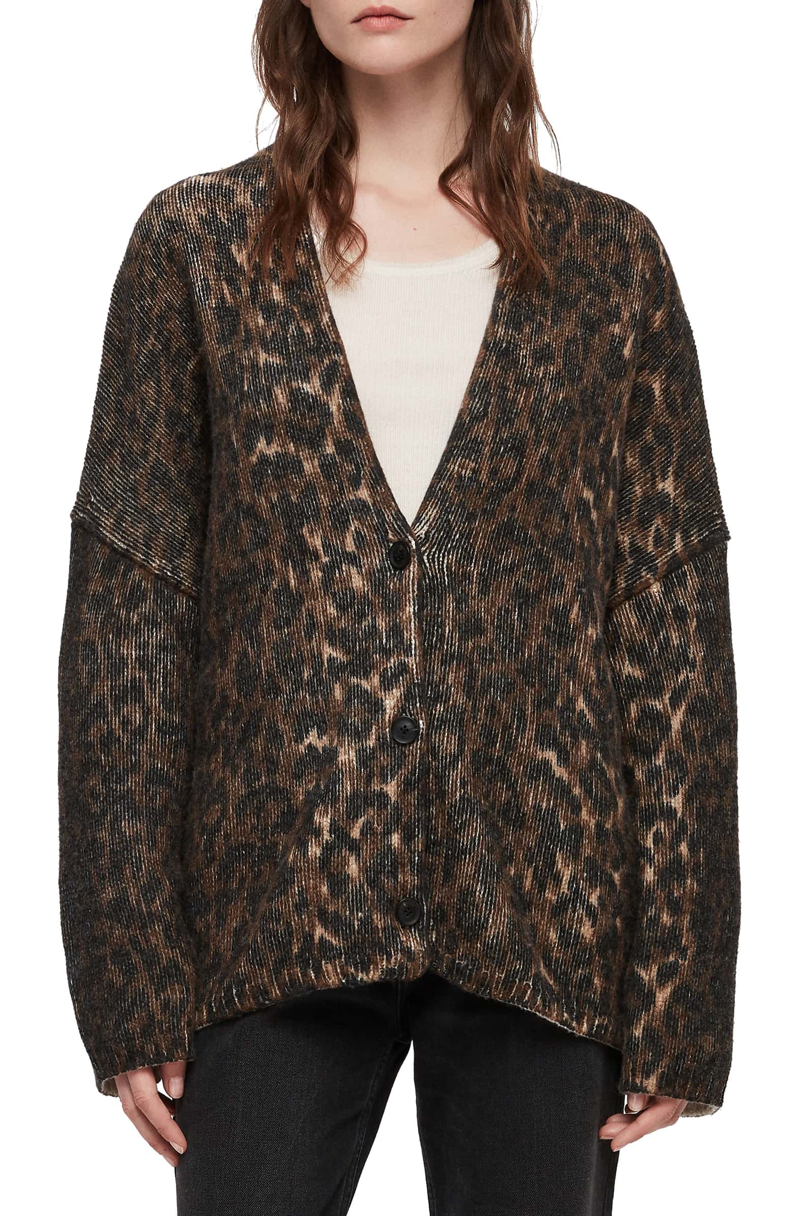 Leopard Wool Cardigan