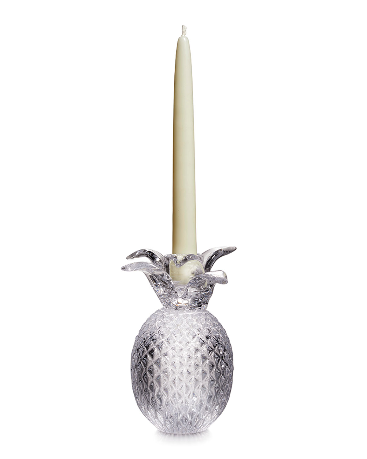 Glass Pineapple Candlestick Holder