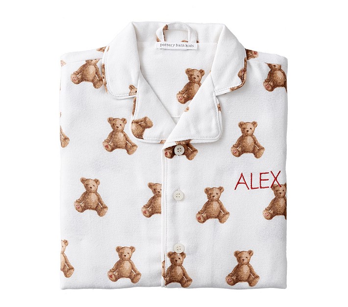 Teddy Bear Flannel Pajama Set