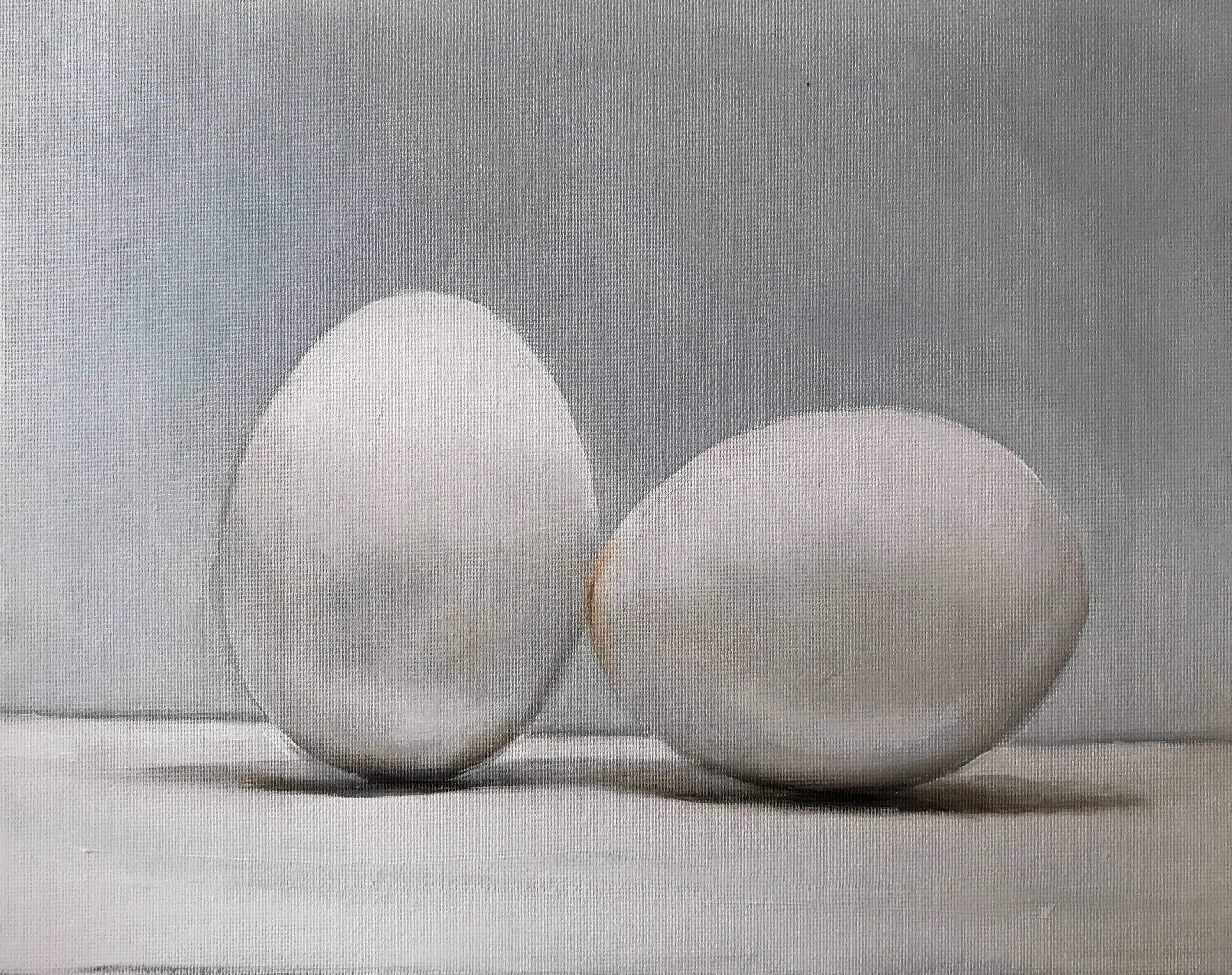 Gray Egg Painting