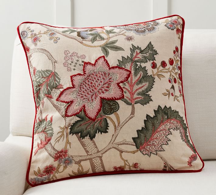 Resi Reversible Embroidered Pillow Cover