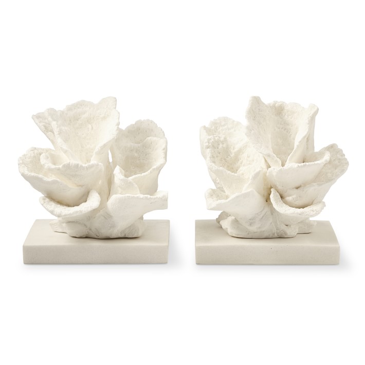 Resin Coral Bookends