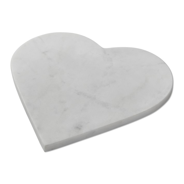 White Marble Heart Cheese Board