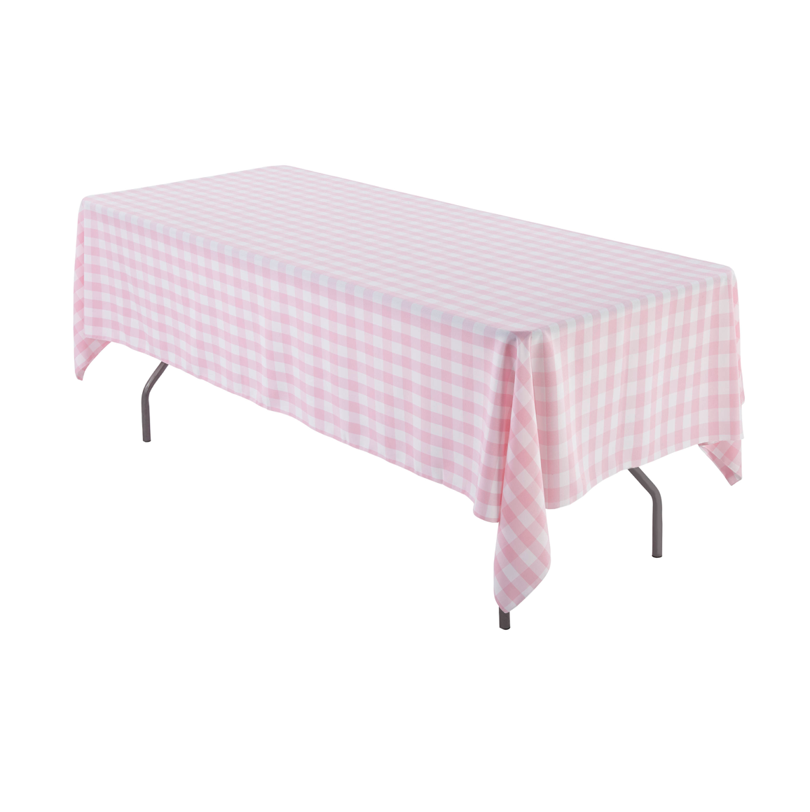 Pink Gingham Table Cloth 