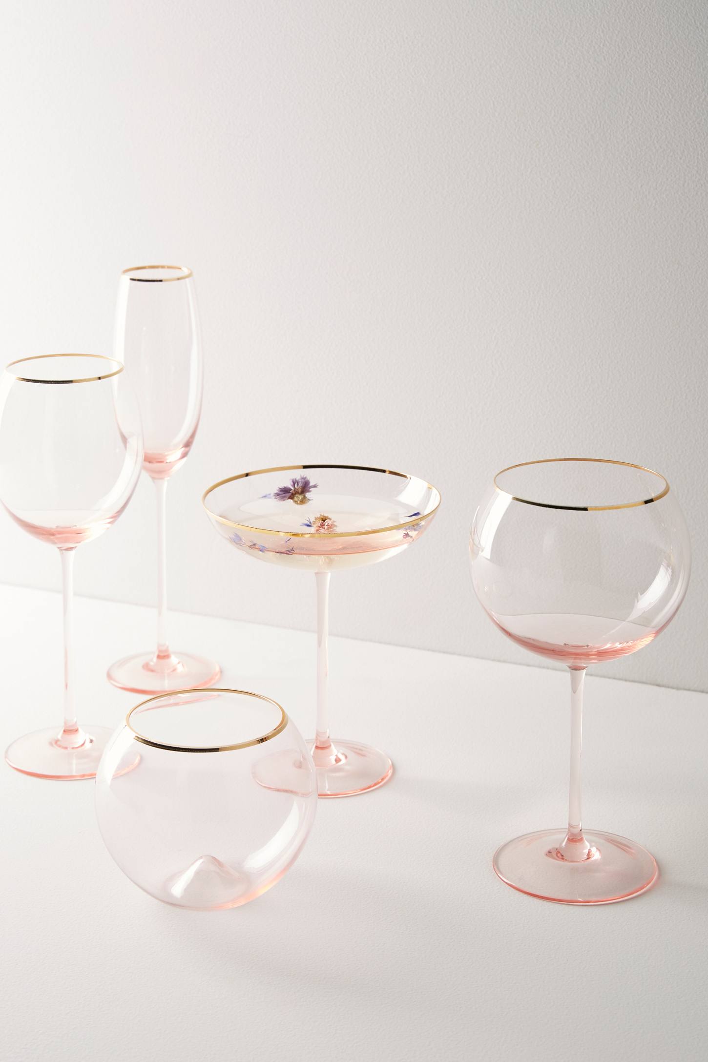 Gilded Rim Wine Glass