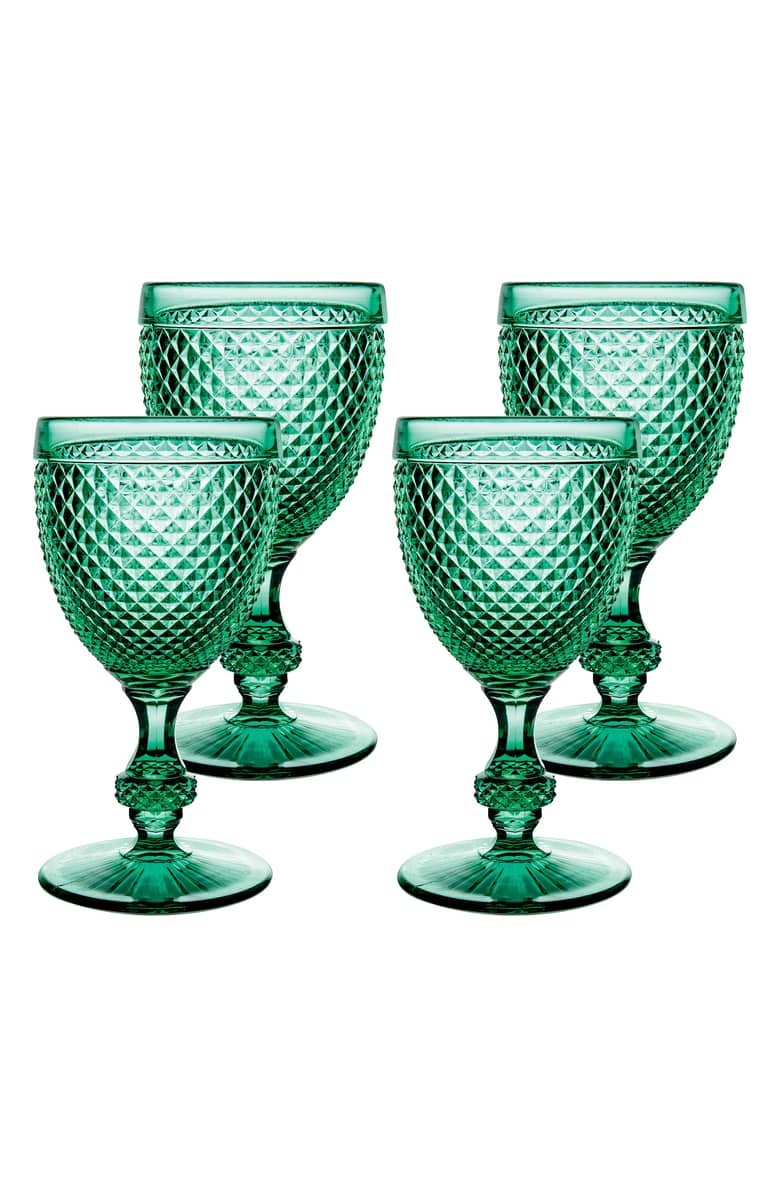 Green Glass Crystal Goblets