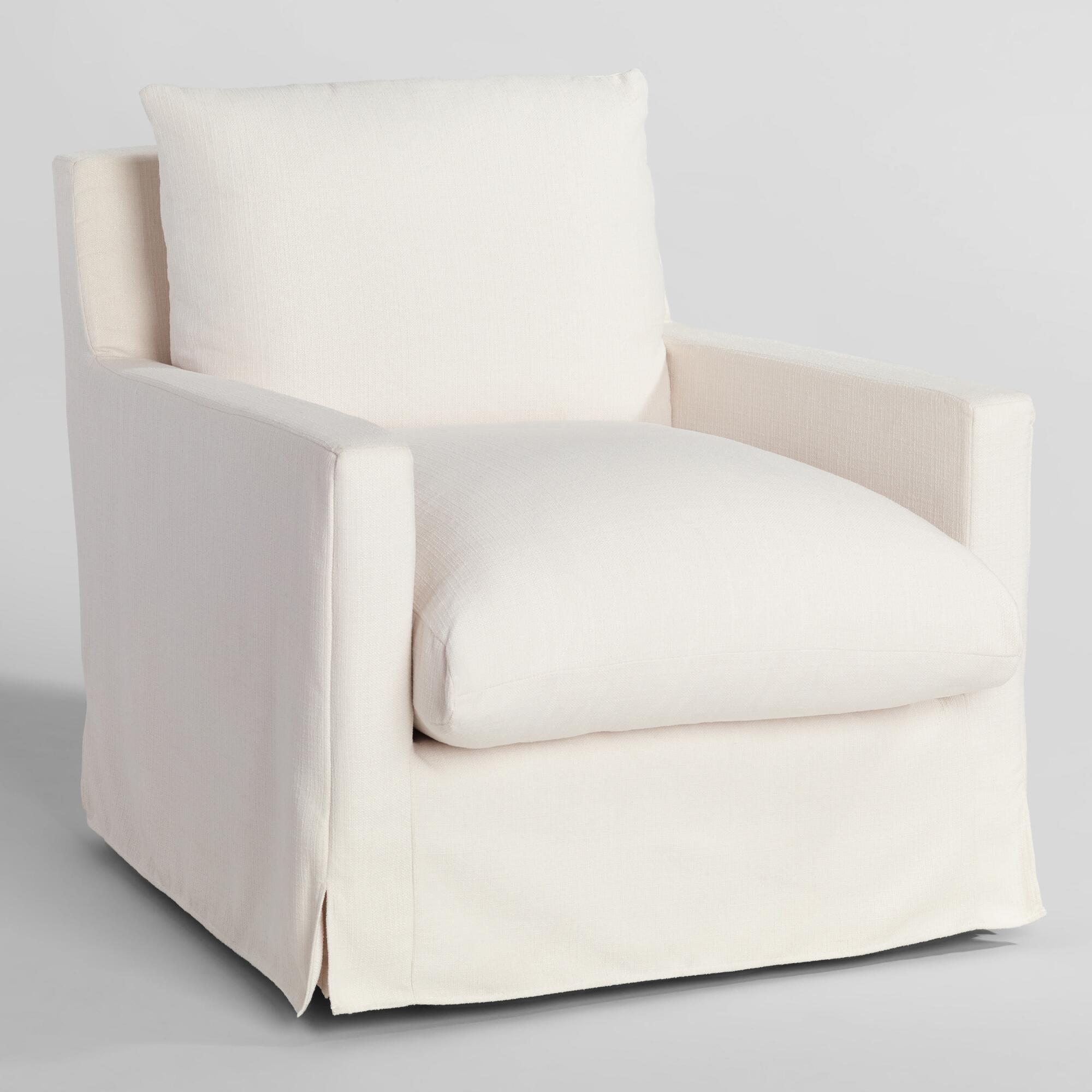White Slipcover Armchair