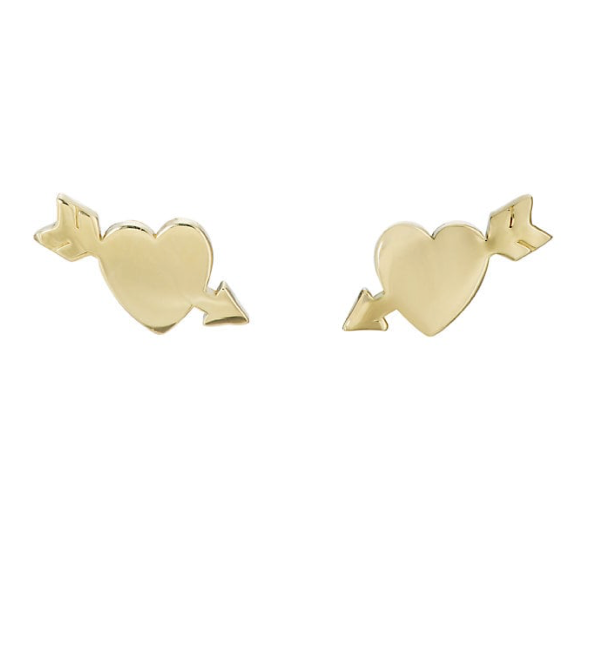 Heart Arrow Stud Earrings