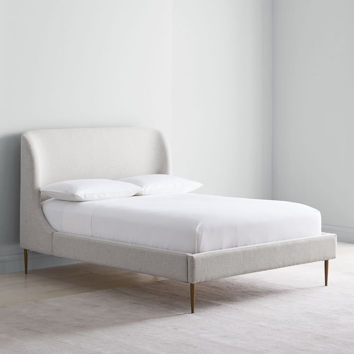 Gray Upholstered Bed Frame