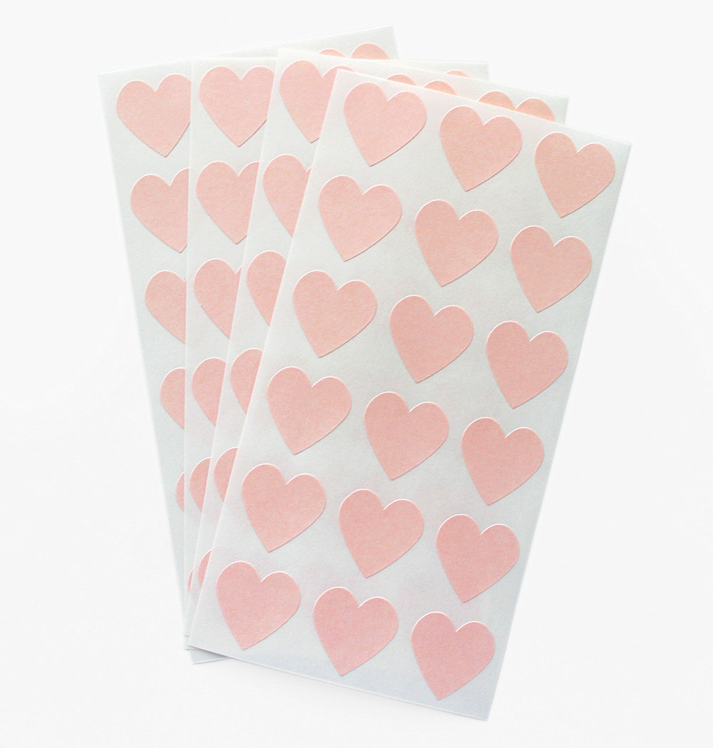Pastel Pink Heart Stickers