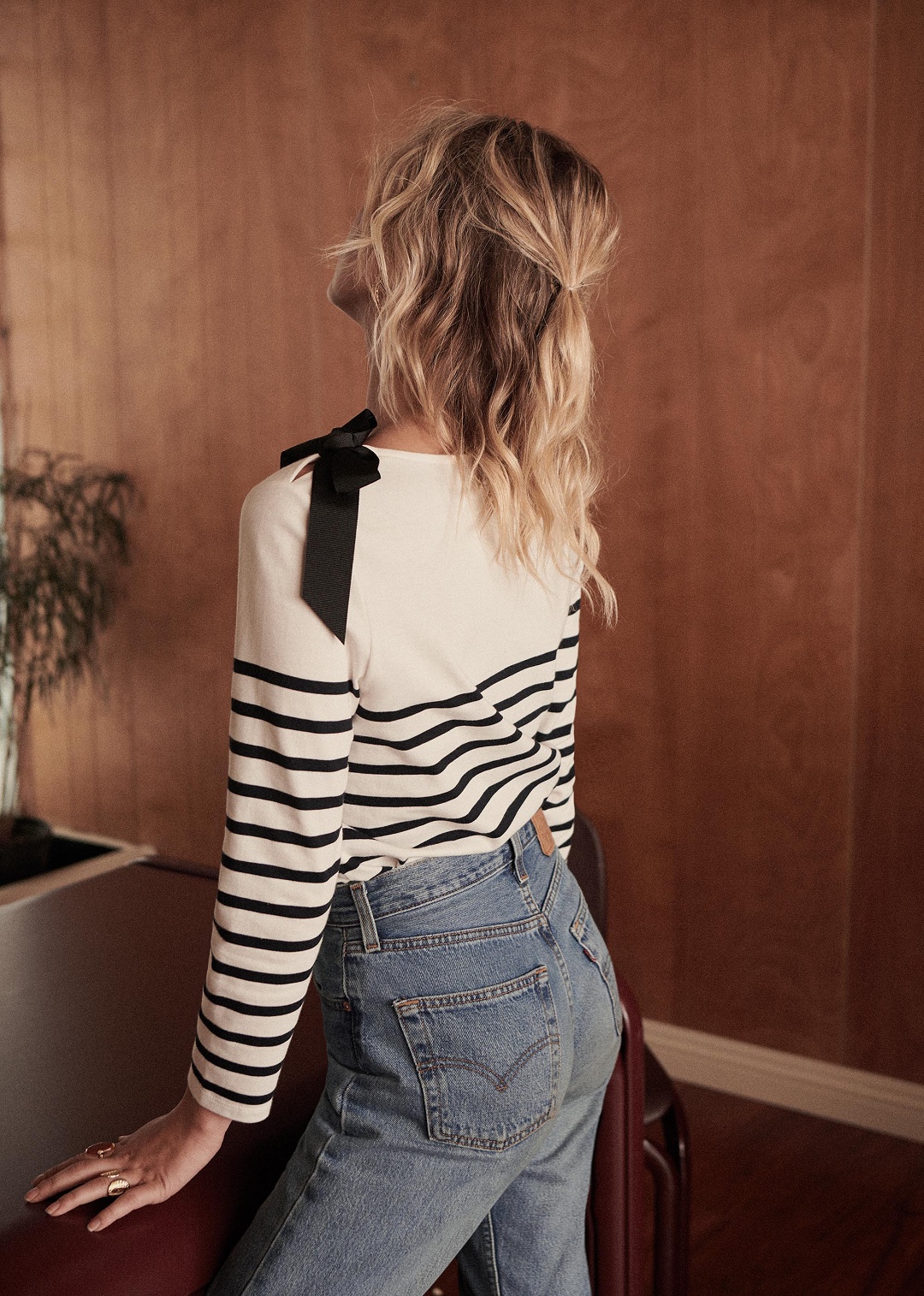 Stripe Shirt with Bow