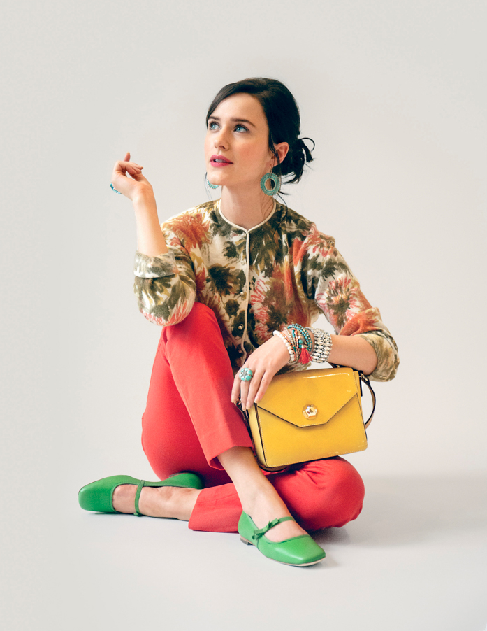 Rachel Brosnahan Kate Spade's niece in the Frances Valentine spring 2019 campaign