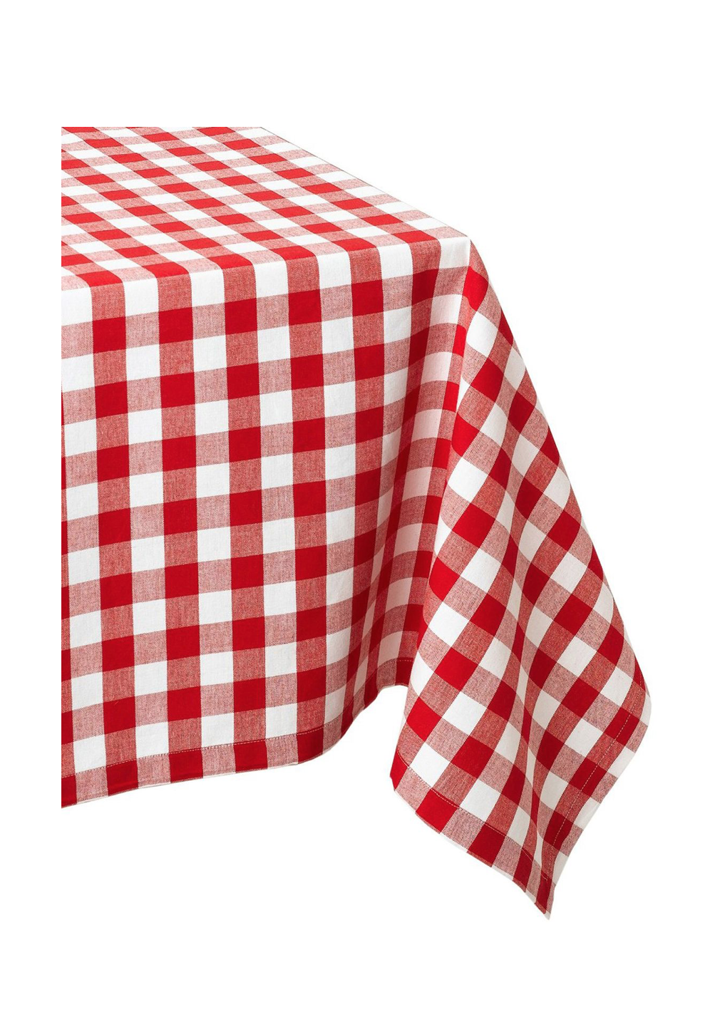 Red White Grid Table Cloth