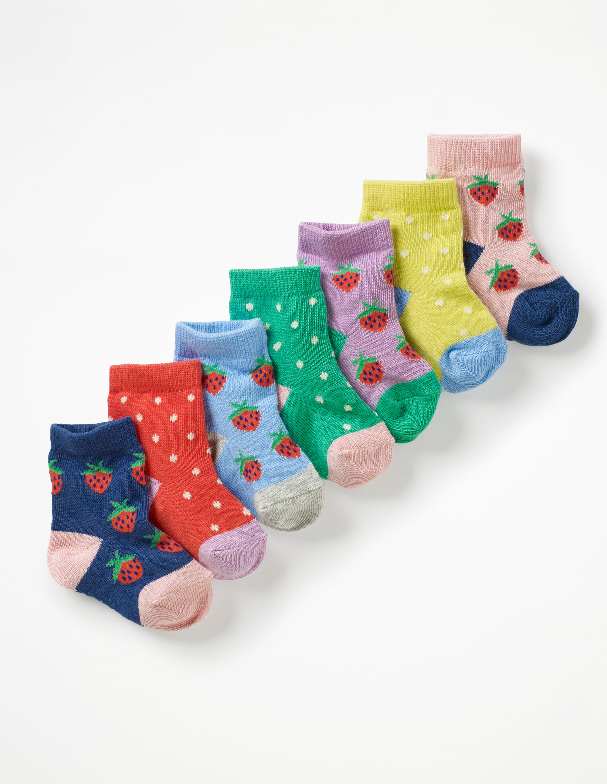 Strawberry Polka Dot Baby Socks