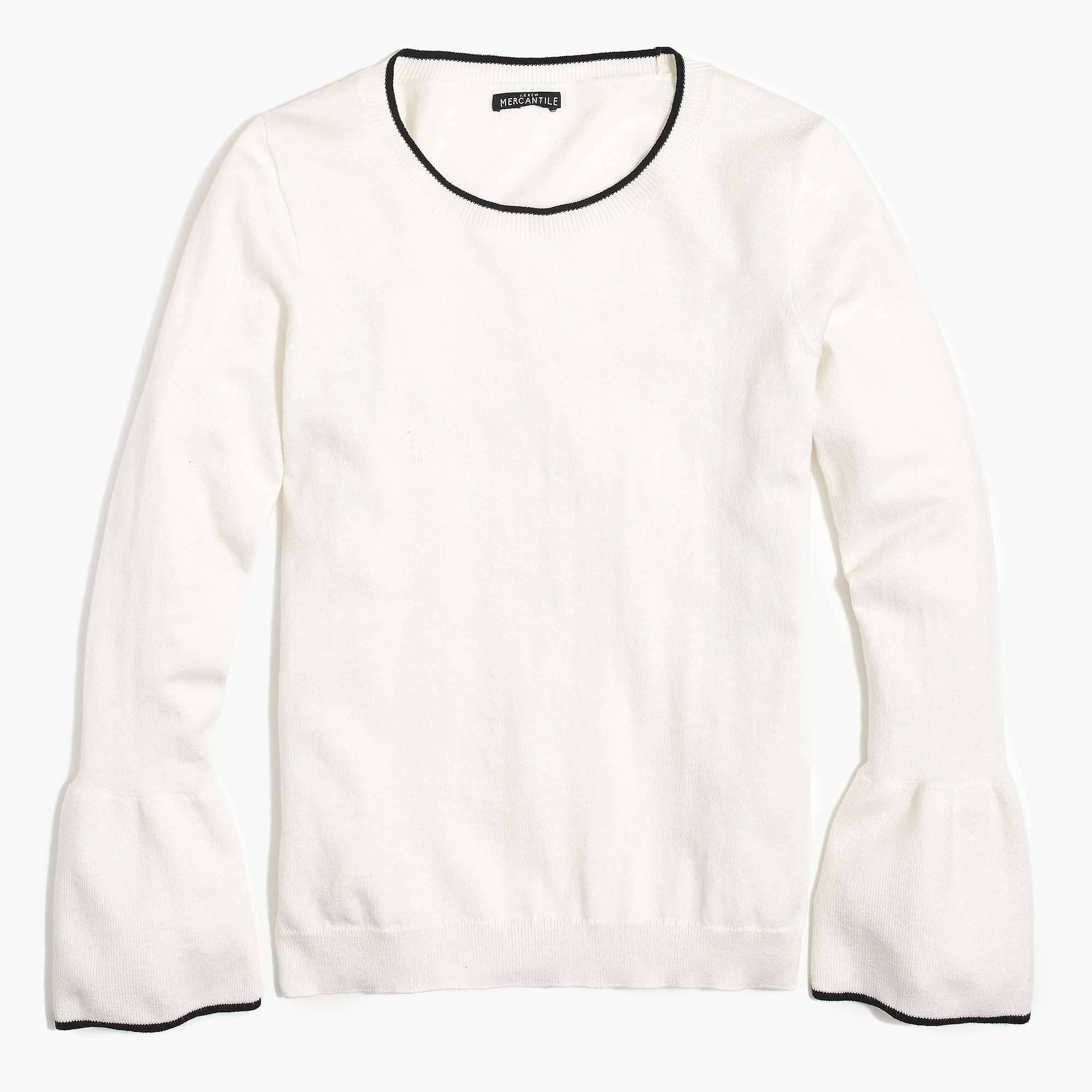 Tipped Flare Sleeve Sweater