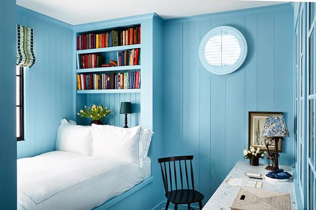 Blue Bedroom at 850 Hotel West Hollywood by Rita Konig