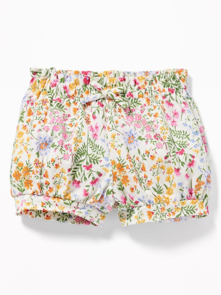 Floral Bubble Shorts Baby Girl