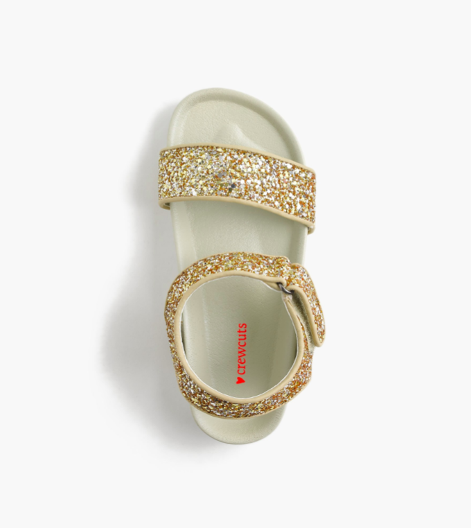 Girls' Gold Glitter Sandals