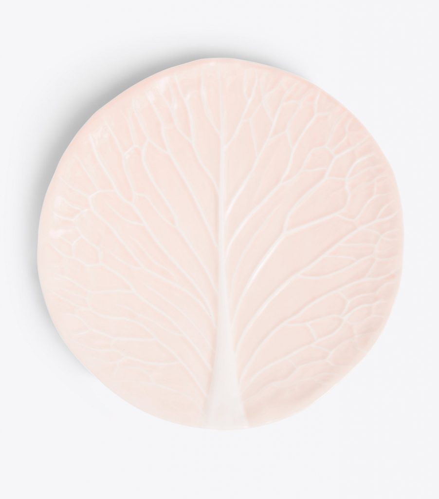 Pink Lettuce Ware Plate Dodie Thayer for Tory Burch