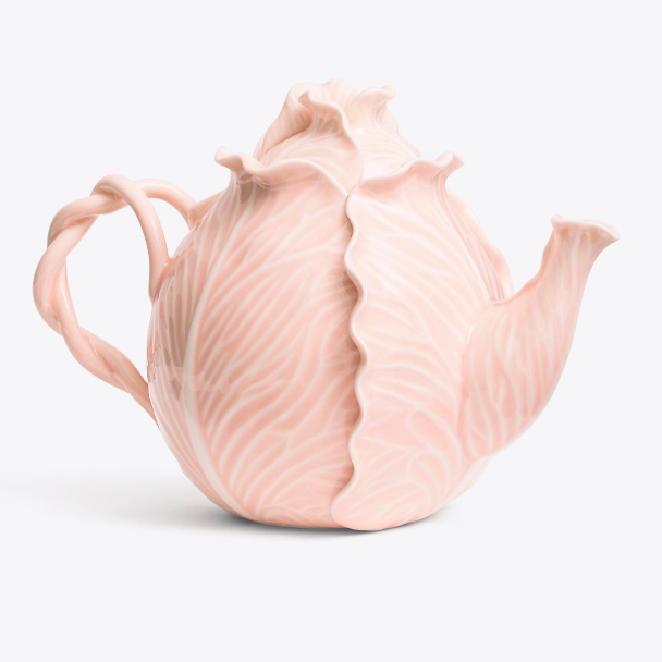 Pink Lettuce Ware Tea Pot Dodie Thayer for Tory Burch