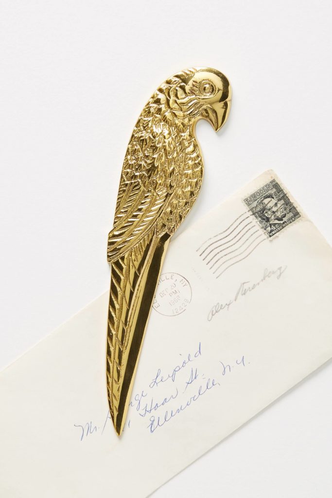 Brass Parrot Letter Opener