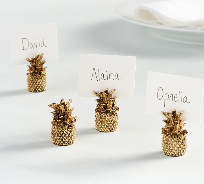 Gold Pineapple Place Card Napkins