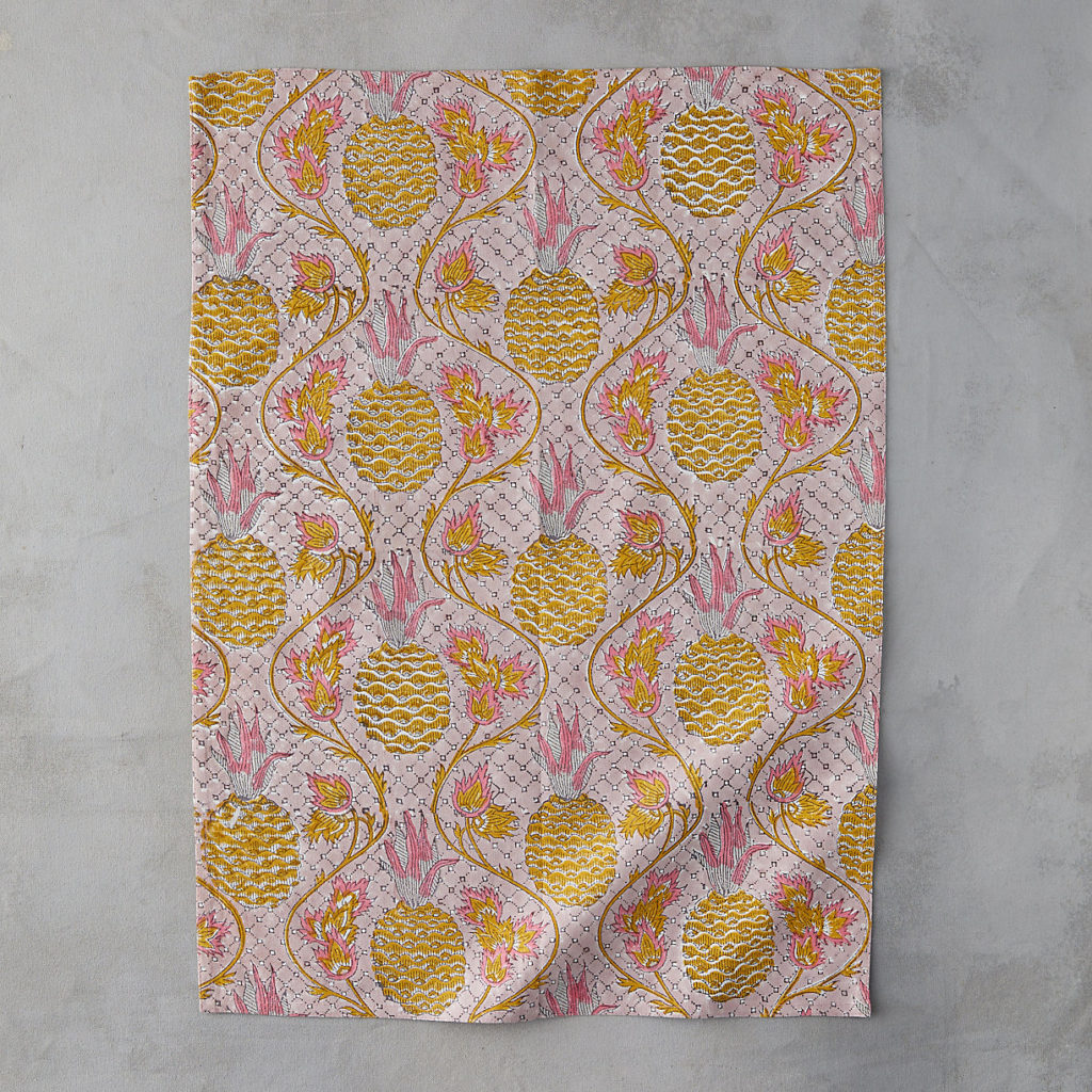 Pineapple Pink Tea Towel