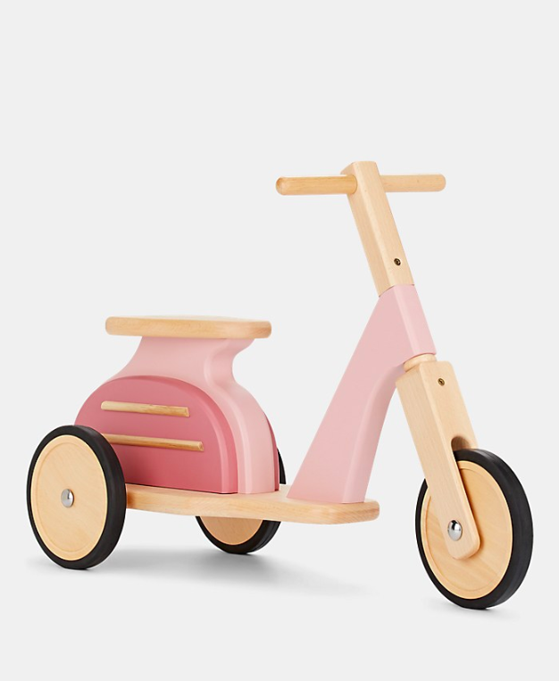 Pink Wooden Scooter Kids'