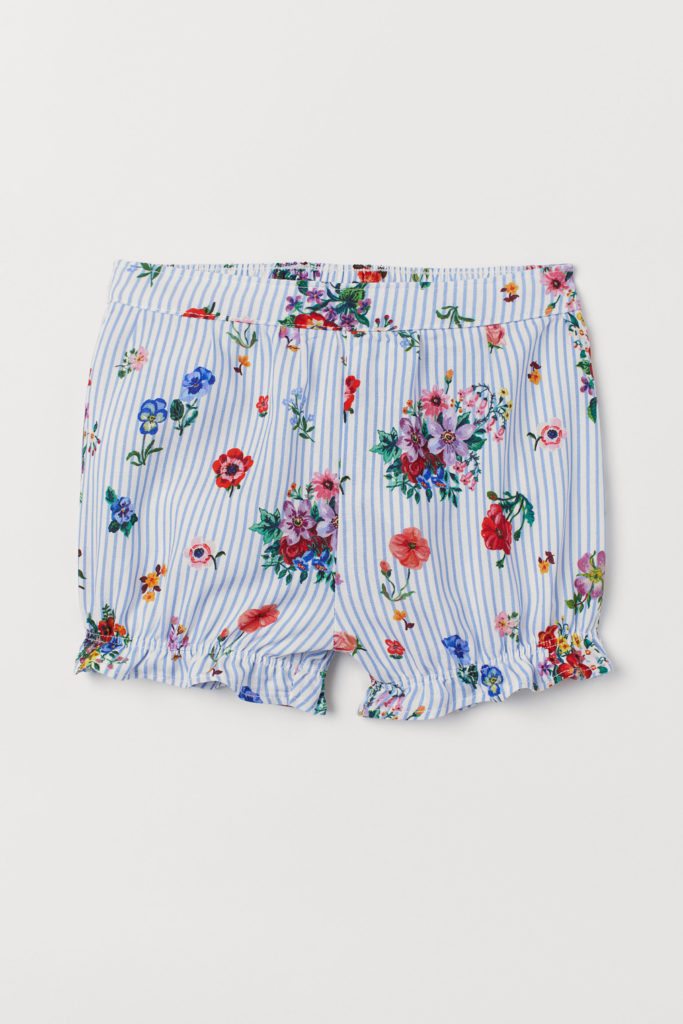 Ruffle-Trimmed Stripe Floral Shorts Baby Girl Nathalie Lete for H&M collaboration