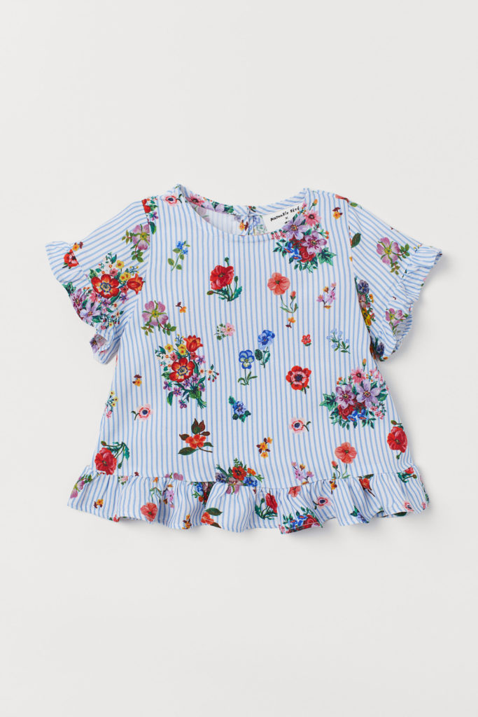 Stripe Ruffle Floral Top Baby Girl Nathalie Lete for H&M Collaboration