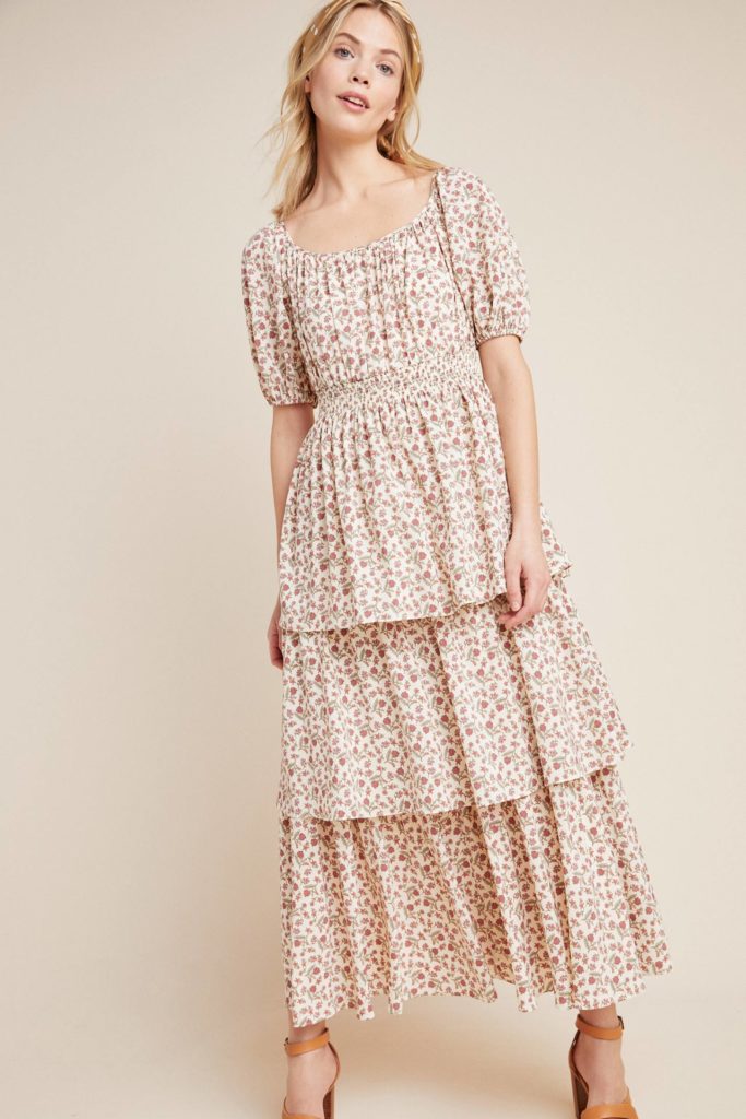 Tiered Floral Maxi Dress