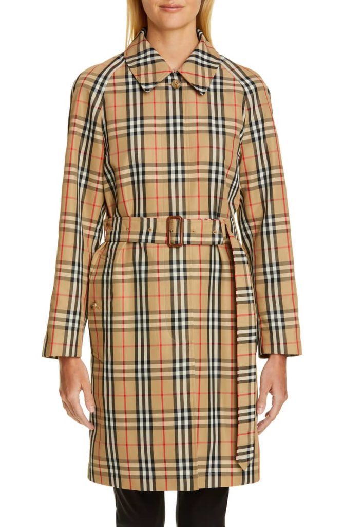 Burberry Vintage Check Car Coat Trench