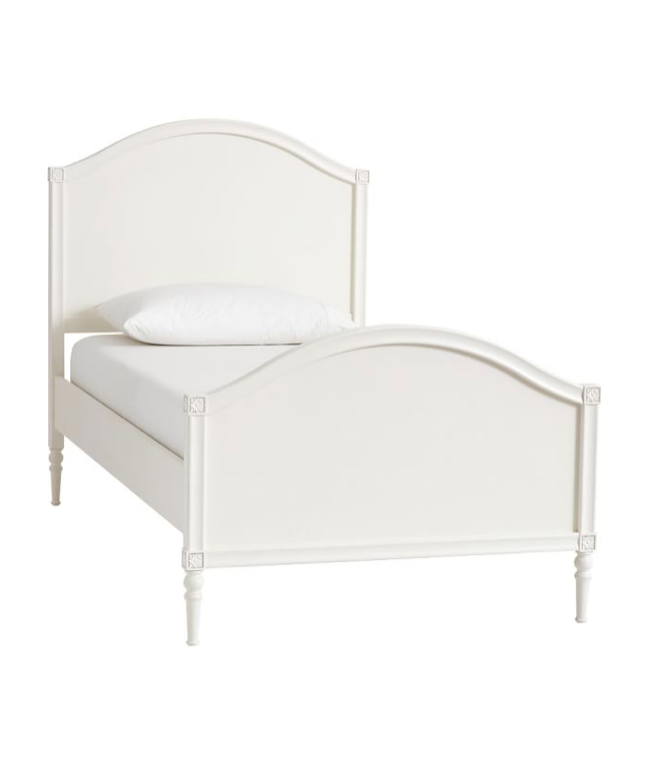 White Twin Avery Bed Traditional Kids' Room