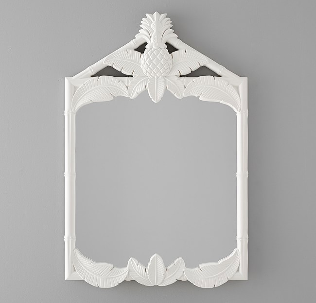 White Pineapple Wall Mirror