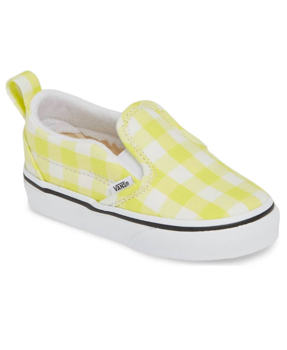 Baby Vans Sneakers Yellow Gingham