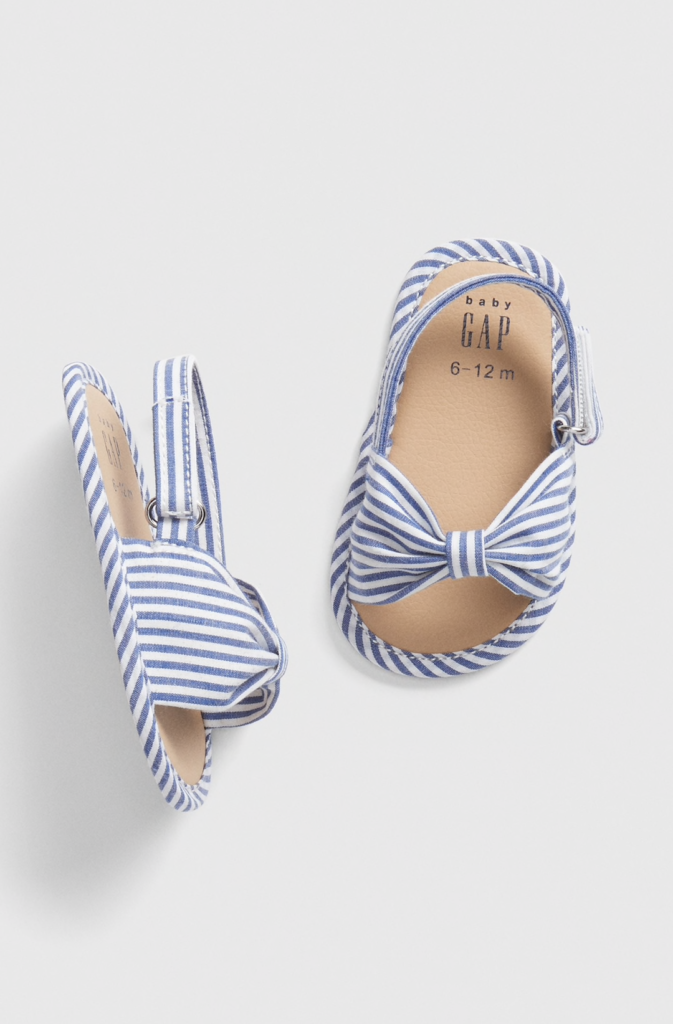 Blue Striped Sandals