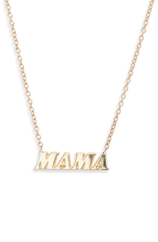 Yellow Gold MAMA Necklace