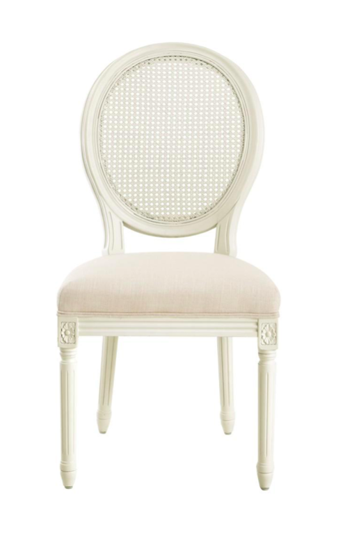 Jacques Oval Side Chairs with Cane Backs