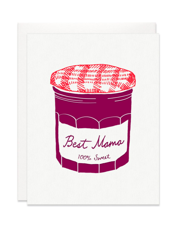 Jam Jar Best Mama Greeting Card Mother's Day