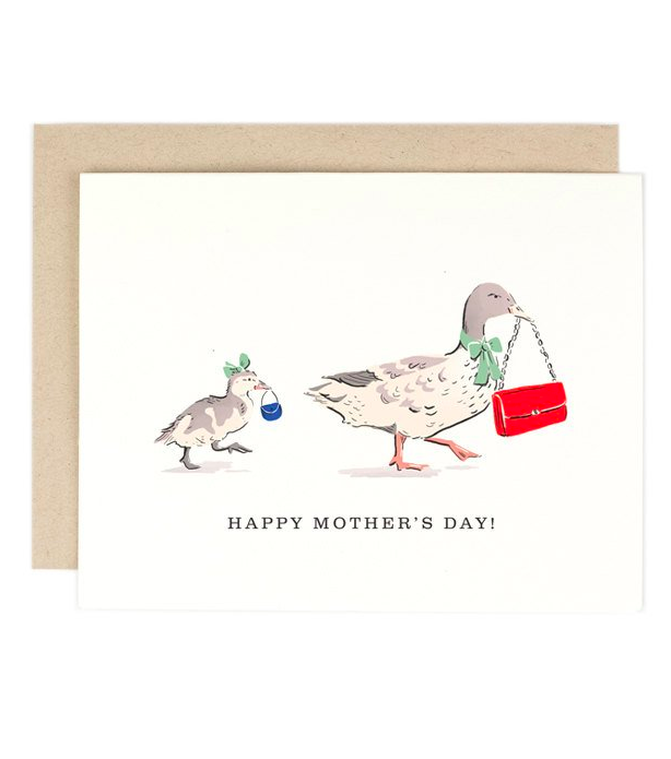 Mama Duck and Duckling Mother's Day Greeting Card