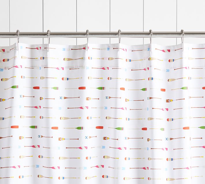 Paddle Print Shower Curtain
