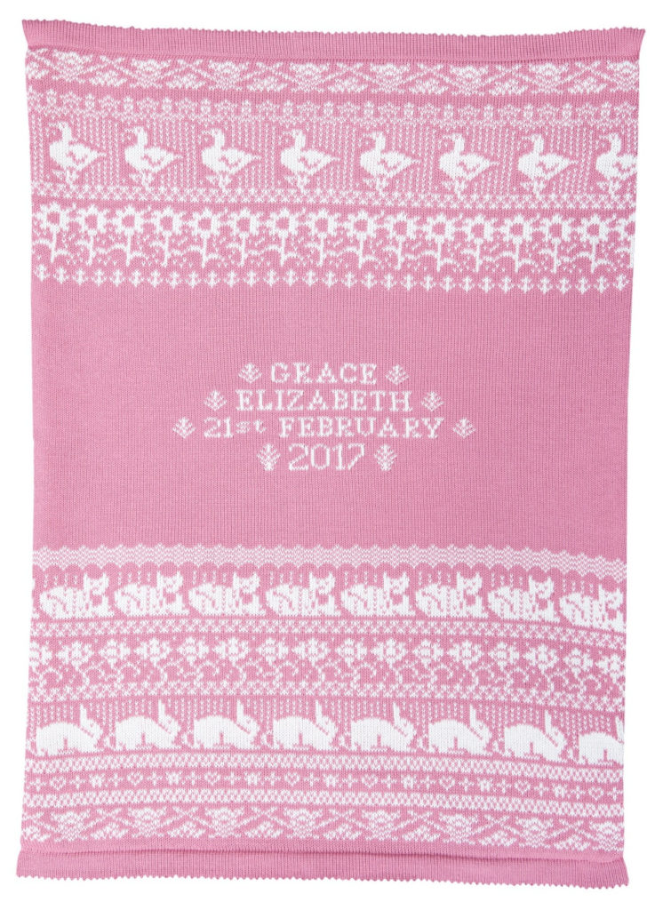 Personalized Pink Baby Blanket