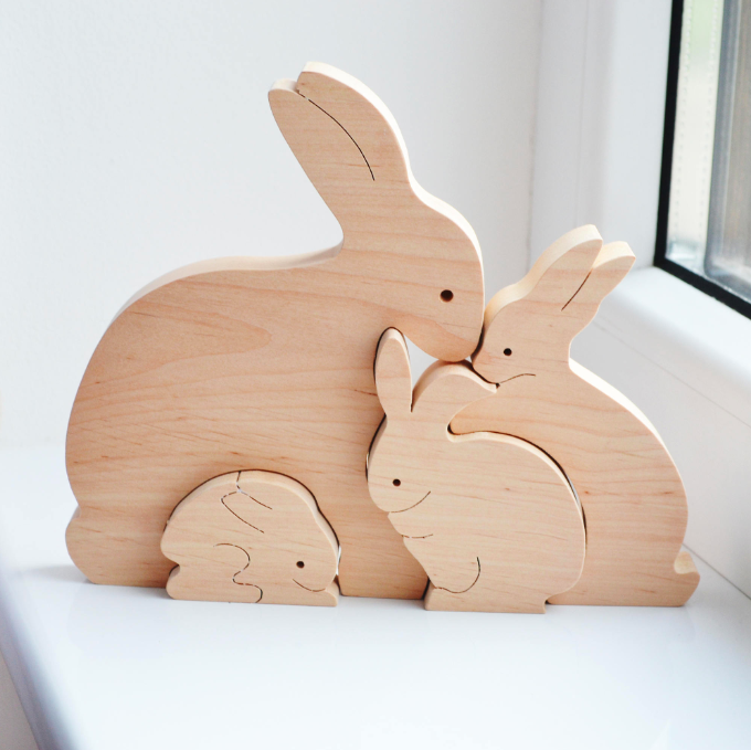 Wooden Bunny Toys